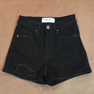 GOGO Black Jean Shorts for Women